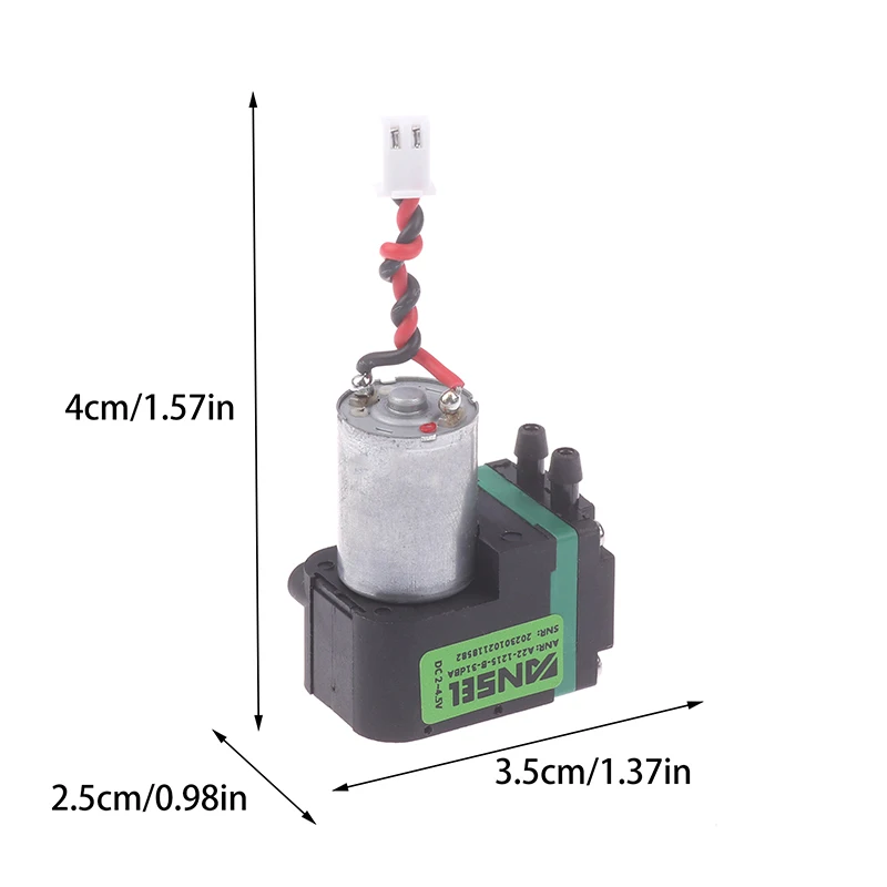 Mini bomba de vacío DC2-5V 85mA Micro bomba de aire 650 ml/min caudal-400mbar grado de vacío pequeña bomba de aire bomba de muestreo de detección de Gas