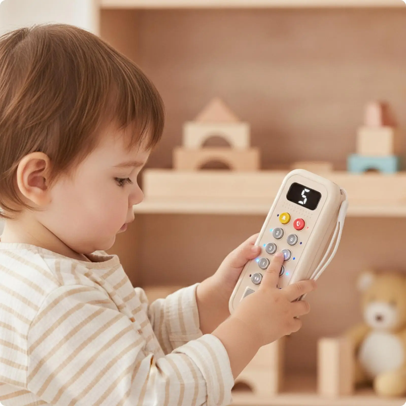 Children Interactive Elevator Button Toy Kit for 2-4 Year Olds with Number Buttons and Directional Display