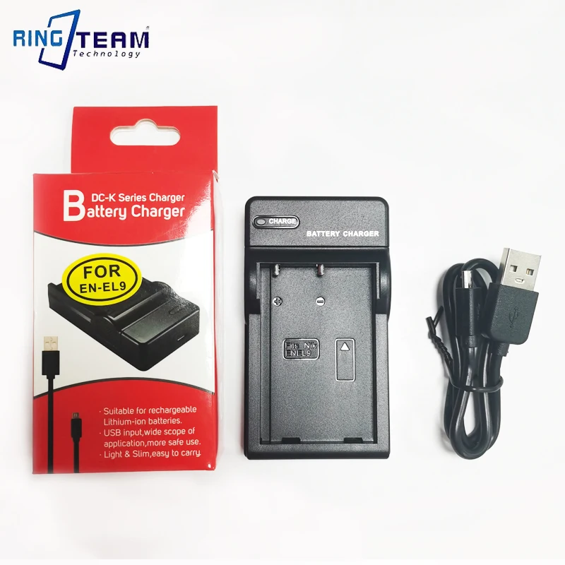 MH-23 Equivalent USB Charger for EN-EL9 EN-EL9a EN-EL9e Battery for Nikon DSLR Cameras D40 D40X D60 D3000 D5000 ...