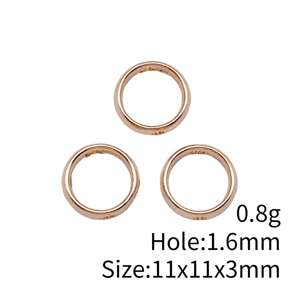 WYSIWYG 20pcs 11x11x3mm 4 Colors Inner Diameter 9mm, Suitable For 8mm Beads Round Perforated Bead Accessories For Jewelry Making