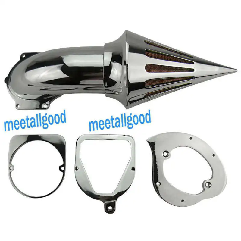 Chrome Motorcycle Spike Air Cleaner Intake Filter Kit For Honda Shadow ACE VT 750 D C All Years