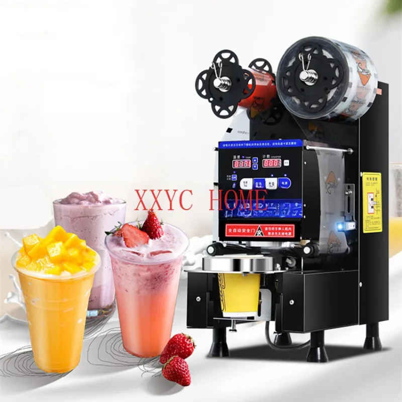 

Size 90mm 95mm Bar Automatic Smart Bubble Boba Milk Tea Juice Sealer Plastic Cup Sealing Machine