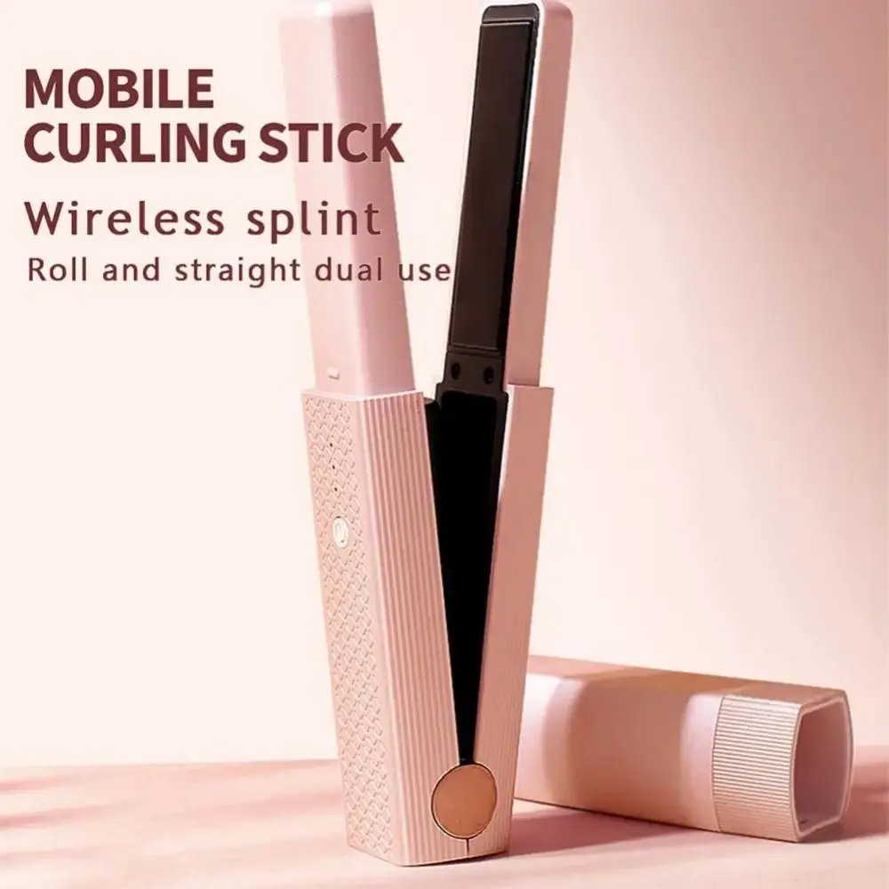 Even Heat Distribution Mini Hair Straightener Anti-Burn Temp Adjustable Hair Straightening Irons Fast Heating Cordless