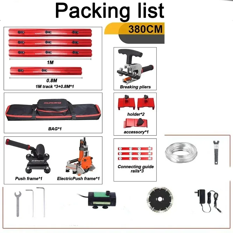 Portable Electric Waterjet 45 Degree Angle Cutting Machine for Ceramic Porcelain Large Marble - 3800mm Chamfer Miter Tile Cutter