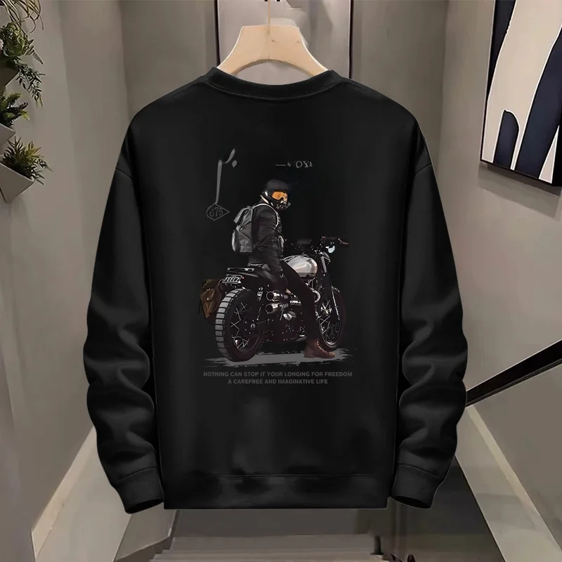 

Autumn 2024 New Sle Long Sve Hoodl Sweatirt Women's Hong Kong Sle Crew Ne T-irt Loose Fit Cotton Casual Wear