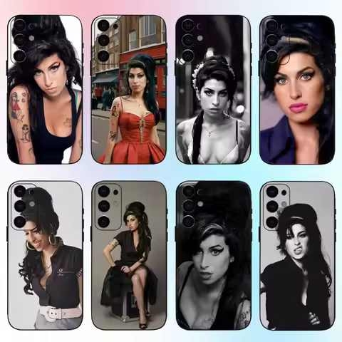 Amy Winehouse Phone Case For Samsung S25,S24,S21,S22,S23,S30,Ultra,S20,Plus,Fe,Lite,Note,10,9,5G Black Cover