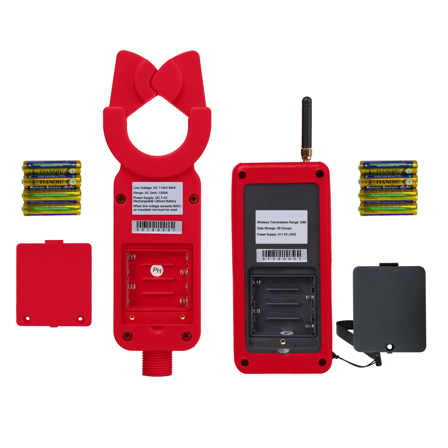 ETCR9000B Real-Time Viewing of Monitoring Results Wireless High Voltage Clamp Current Meter