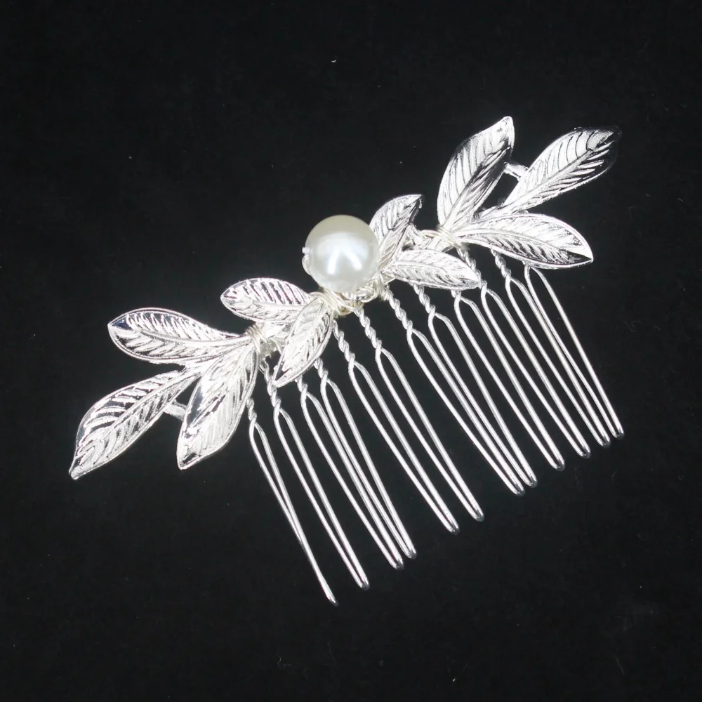 Metall Haar Seite Kämme Französisch Haar Kamm Gerade Zähne Haar Clip Kamm Twist Haar Kamm Schleier Kamm Haar Zubehör Schmuck – Detail 10