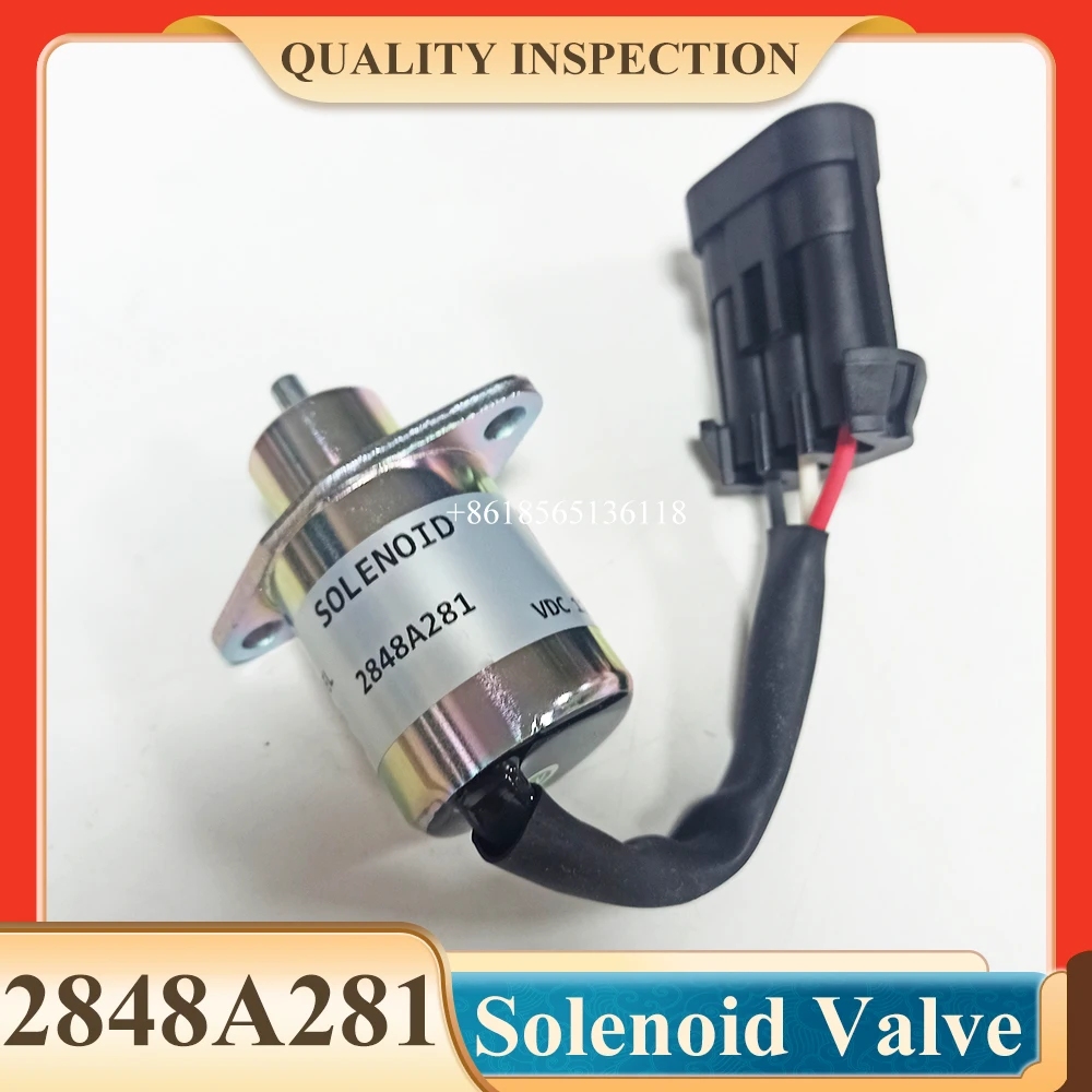 

2848A281 Flameout Solenoid Valve 2848A277 Solenoid Valve 12V for Perkins 700 Series