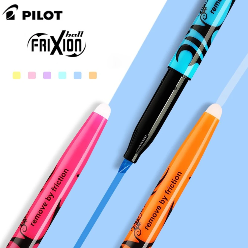 

6/12colors Japan Pilot Frixion Erasable Highlighter Pastel Marker Pen Temperature-controlled Angled Head Art Stationery