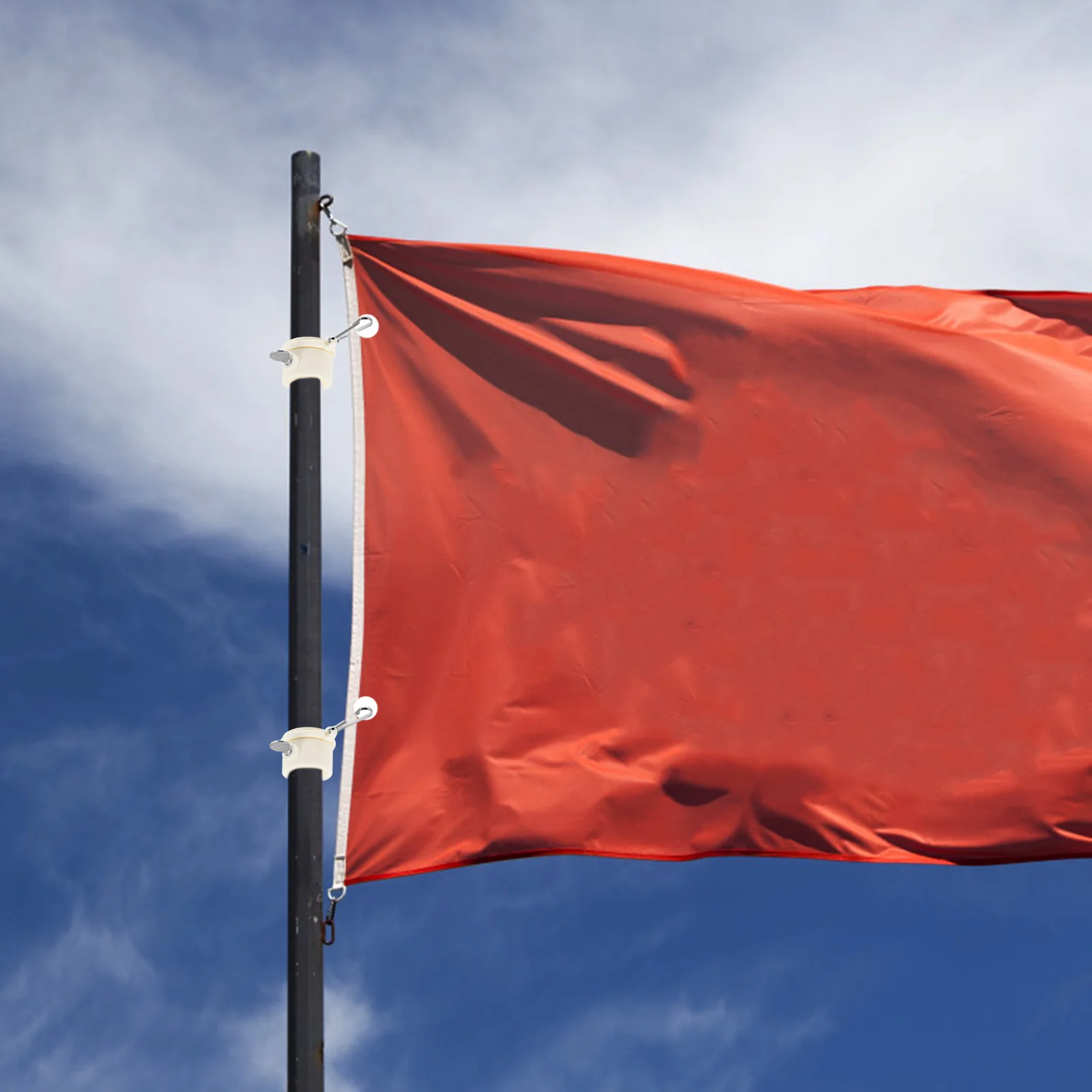 

2Pcs Flagpole Rings Rotating 360 Degree Flag Clips Easy Install Flagpole Accessories for Flags Flag Pole Rings