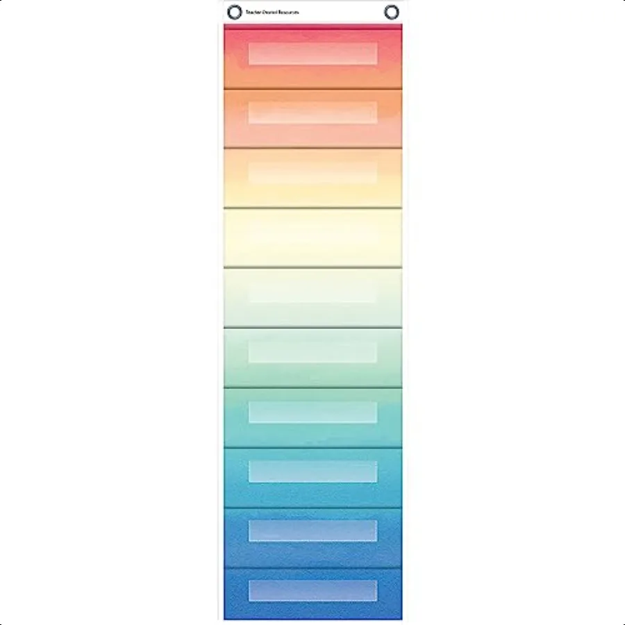 

Watercolor 10 Pocket File Storage Pocket Chart 14 x 58