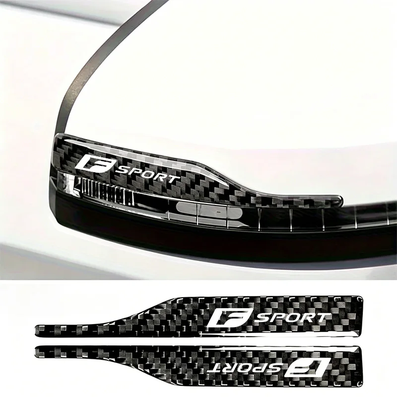 2-teilige Anti-Kollisionsstreifen mit Kohlefaser-Textur für Rückspiegel, entworfen für Lexus F SPORT, verhindern Kollisionen und Kratzer. – Detail 1