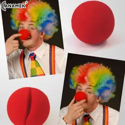 1Pc New Halloween Party Sponge Ball Red Clown Magic Nose Masquerade Clown Costume Explosion Curls Wig Wholesale Supplies