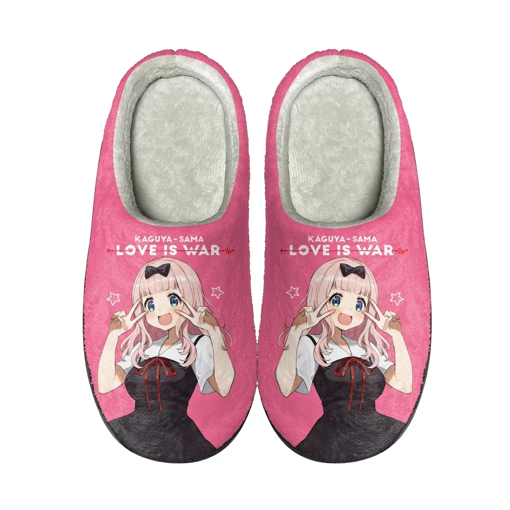 Kaguya Sama Love Is War Home Cotton Custom Slippers High Quality Men Women Plush Fashion Casual Keep Warm Shoes Thermal Slipper - view 4