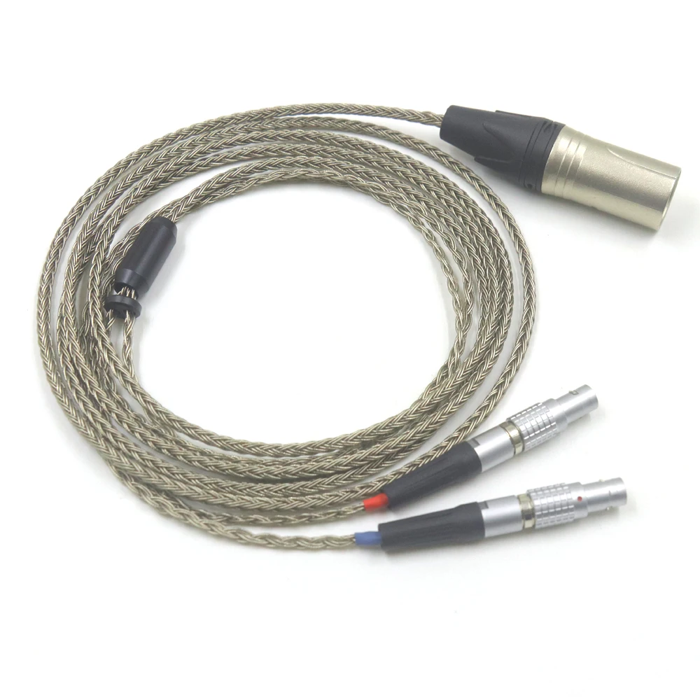 

Upgrade Cable 16 Cores OCC Silver Plated 4pin 2.5 3.5 4.4mm XLR Balanced Earphone For Focal Utopia ELEAR Headphone