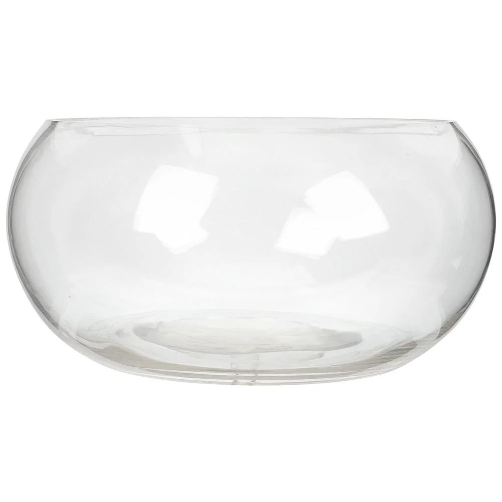 

Hydroponic Fish Tank Glass Bowl Clear Terrarium Bubble Transparent Goldfish Table Vase Simple Round Small Tray Decor