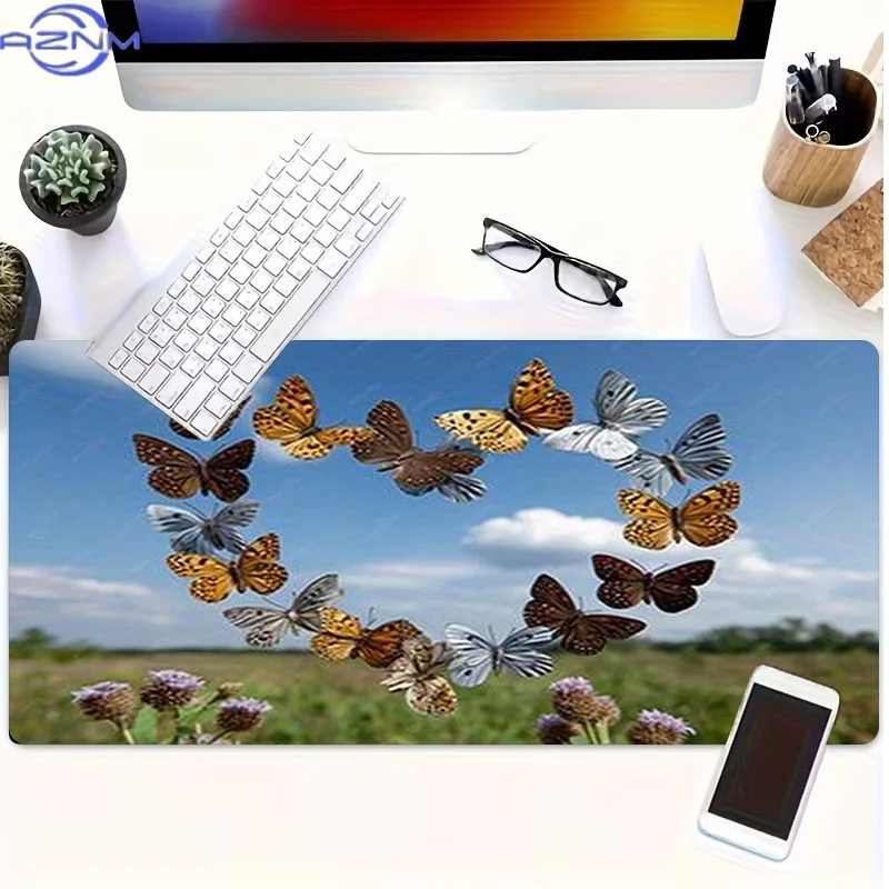 Heart - Shaped Butterfly Mouse Pad, Rubber Material, Multiple Specifications Available, Ideal for Programmers & Gamers, Perfect