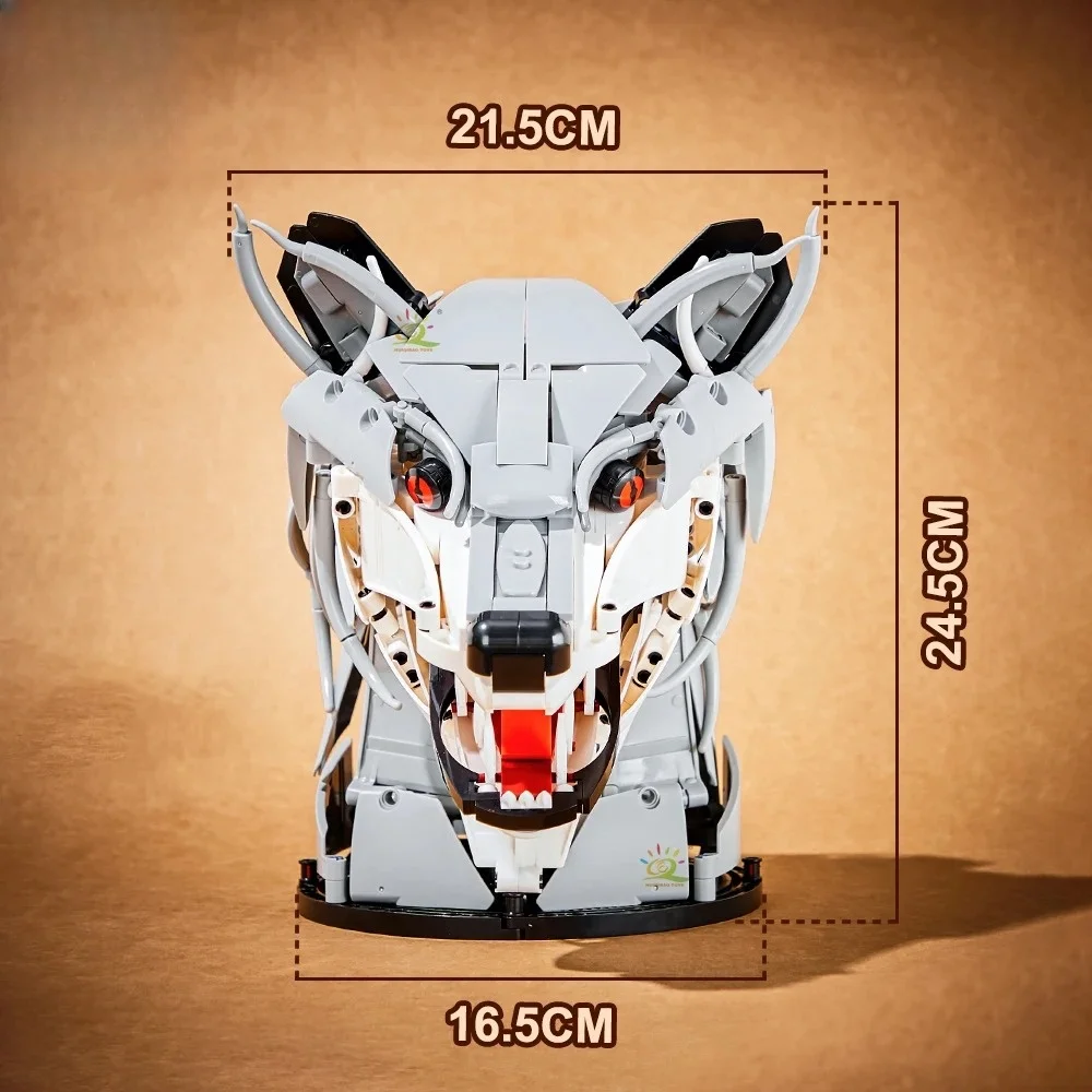 TOYLINX MOC Kreative Tierkopf Modell Bausteine Tierkopf Hängende Dekorblöcke, Wandskulptur Ornament Geschenke
