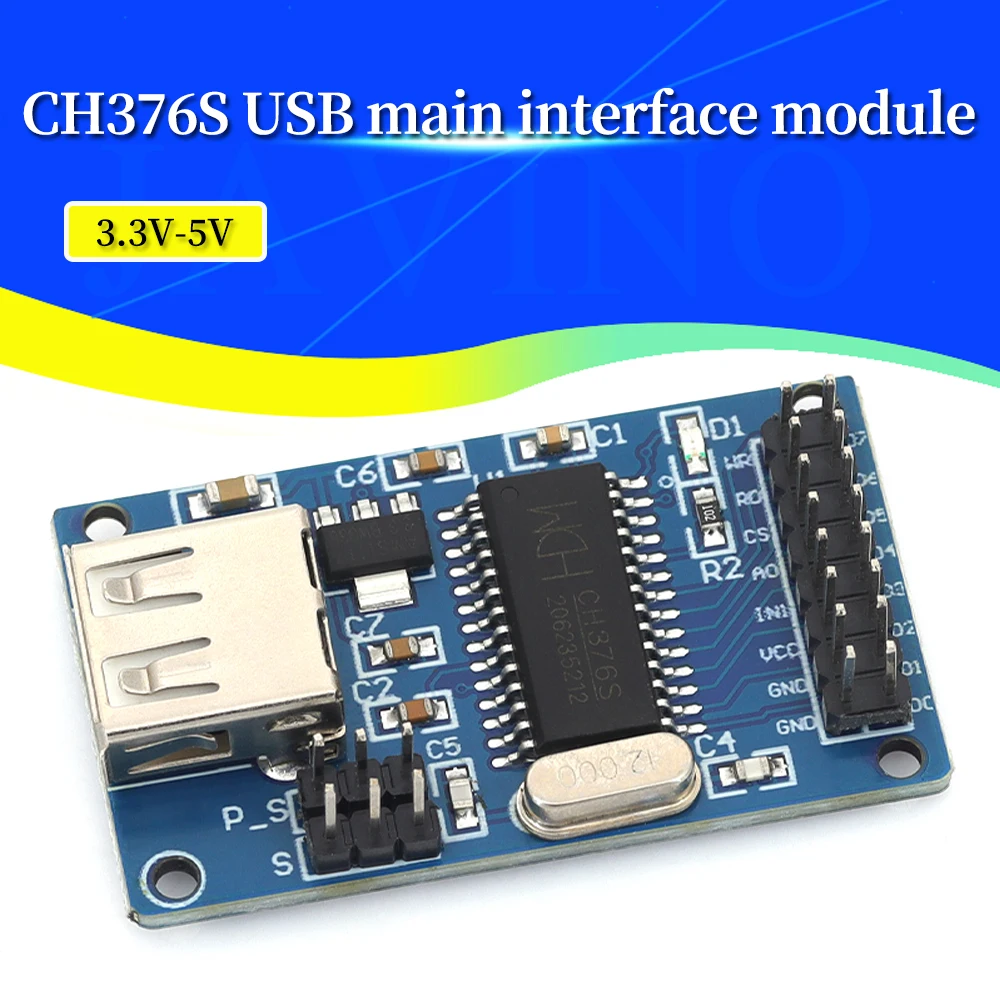 

Модуль чтения и записи Javino CH376 CH376S U Disk с поддержкой USB-управления и передачи данных 12 МГц