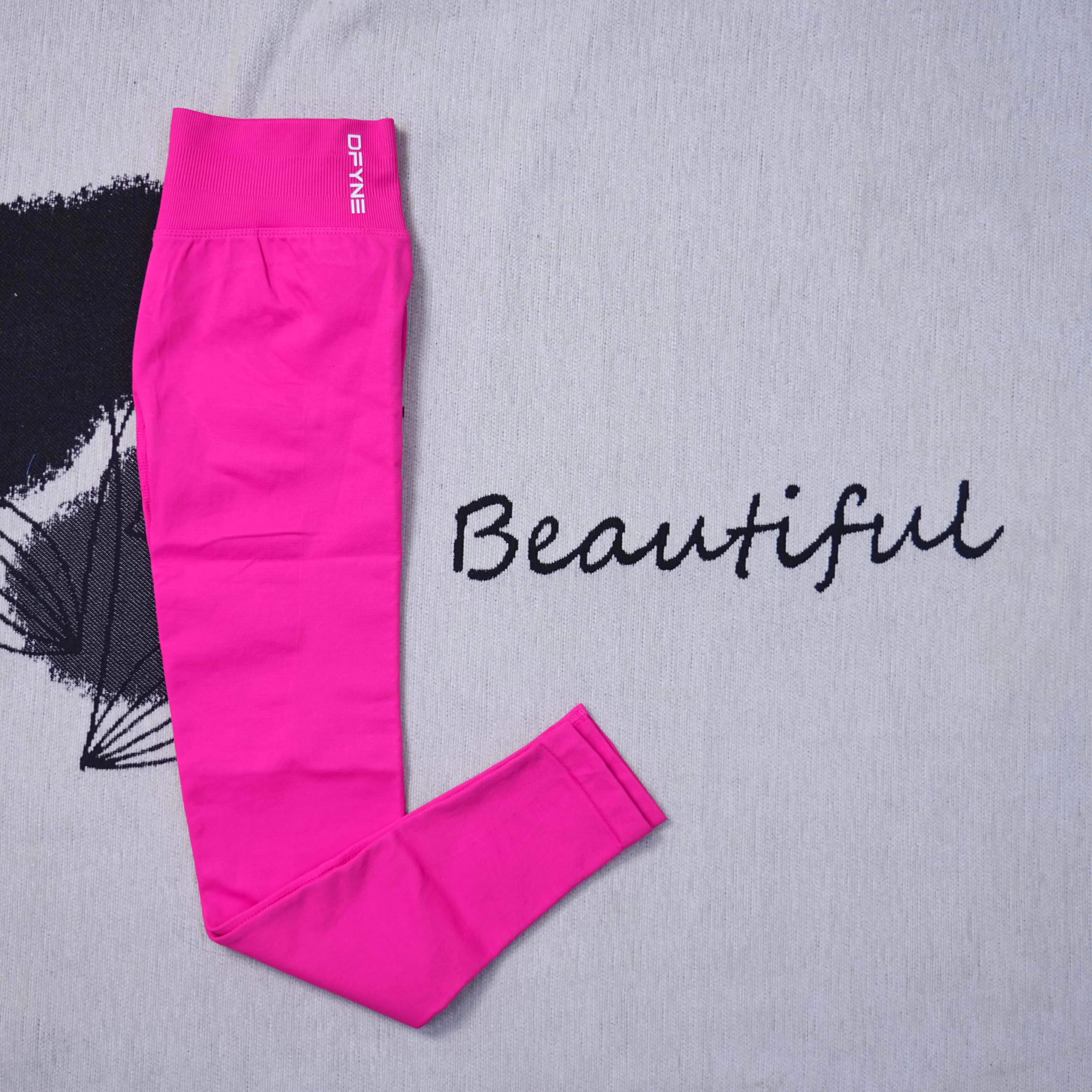 DyfneDFYNE تأثير يغطي الرجل شعار dames naadloze yogabroek جودة عالية يغطي الرجل منخفضة Geribbelde اللياقة البدنية ضربة عالية تمتد اللياقة البدنية