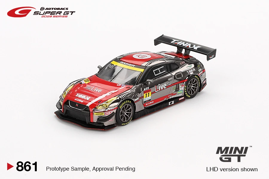 MINIGT 1/64 Honda NSX-GT Type S GT500 #16 MGT00848-BL Car Alloy Motor Vehicle Diecast Metal Model Kids Xmas Gift Toys for Boys
