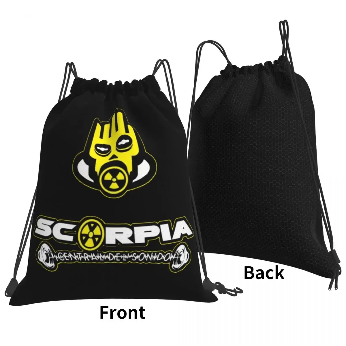 Scorpia - Central Del Sonido Backpacks Portable Drawstring Bags Drawstring Bundle Pocket Storage Bag BookBag For Man Woman
