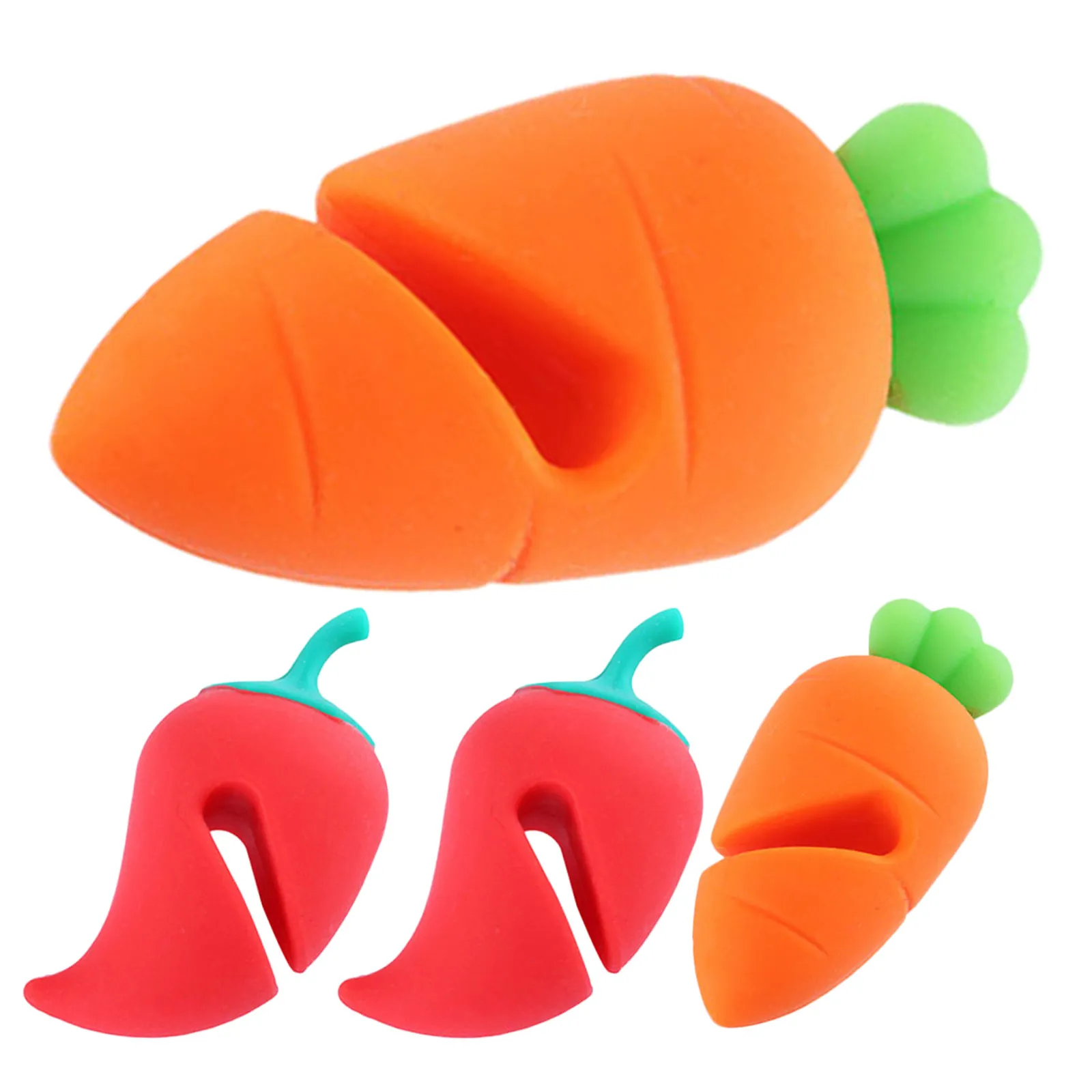4Pcs Creative Silicone Lid Lifter Set Overflow Preventing Gadget Decorative Pot Lid Holder Multi Purpose Steam Release Tool
