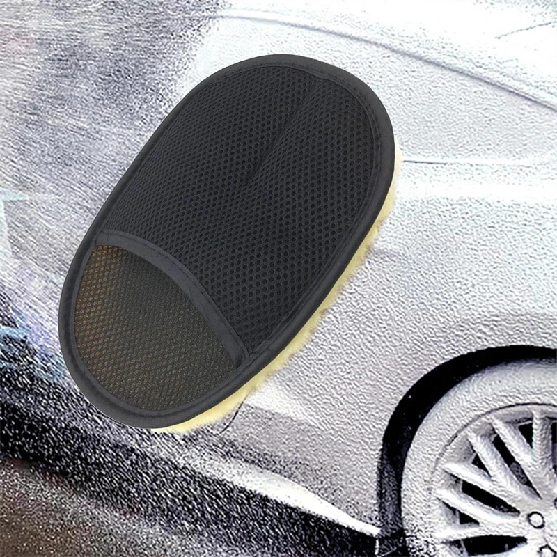 2/4/6Pcs Car Cleaning Sponge Glove Car Polishing Washing Mitt Gloves Microfibre Wash For Automotive Kitchen Homes Cleaner Wool