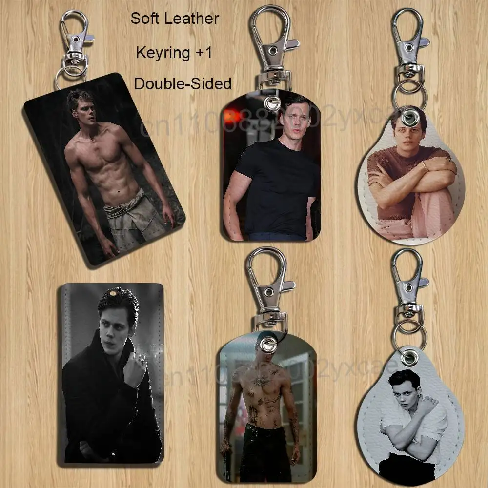 

Muscle cool Bill Skarsgard Card Holder Keychain Key Ring Door Lock Access Protective Case For Security Gift