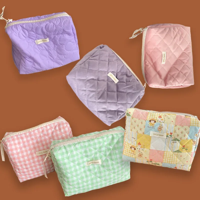 Sacs à cosmétiques de grande capacité pour femmes, étuis décontractés pour dames, petit sac de rangement avec fermeture éclair, pochette de voyage pour femme, petits sacs à main