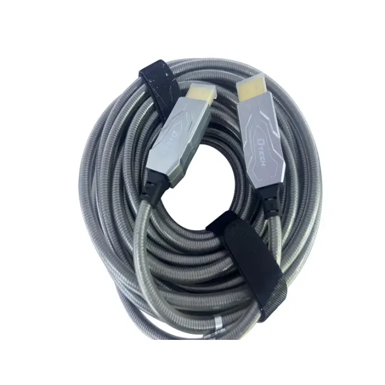 DTECH HDMI 2.1 AOC Cable 8K HDMI Armor Fiber Optic Cable Gold-plated 20M for Large-screen Broadcastin Display