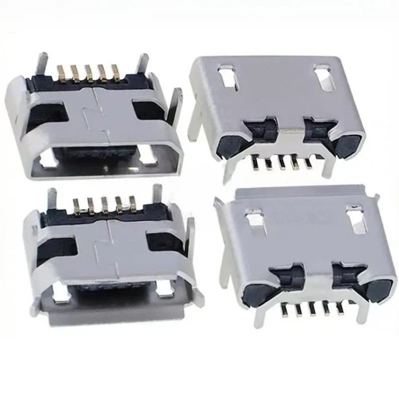 60pcs/lot 5 Pin SMT Socket Connector Micro USB Type B Female Placement 12 Models SMD DIP Socket Connector