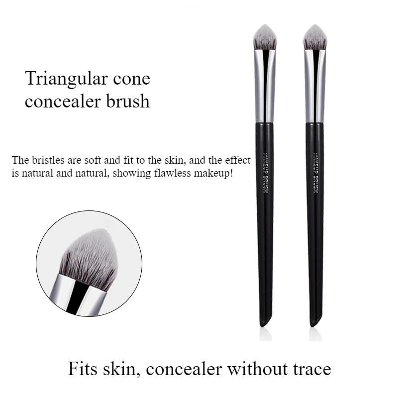 Pincel corrector de cono Triangular para cubrir la marca de acné, ojeras, lágrimas, detalle de asperar, pincel corrector iluminador, herramienta de maquillaje