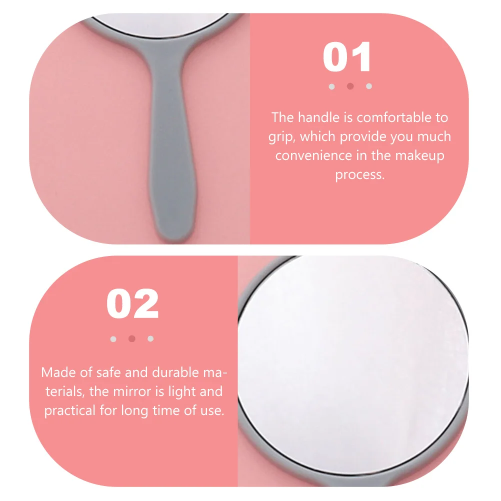 

25Pcs Hand Mirror Plastic Portable Handheld Mirror with Comfortable Grip for Home and Travel Use Exquisite Design