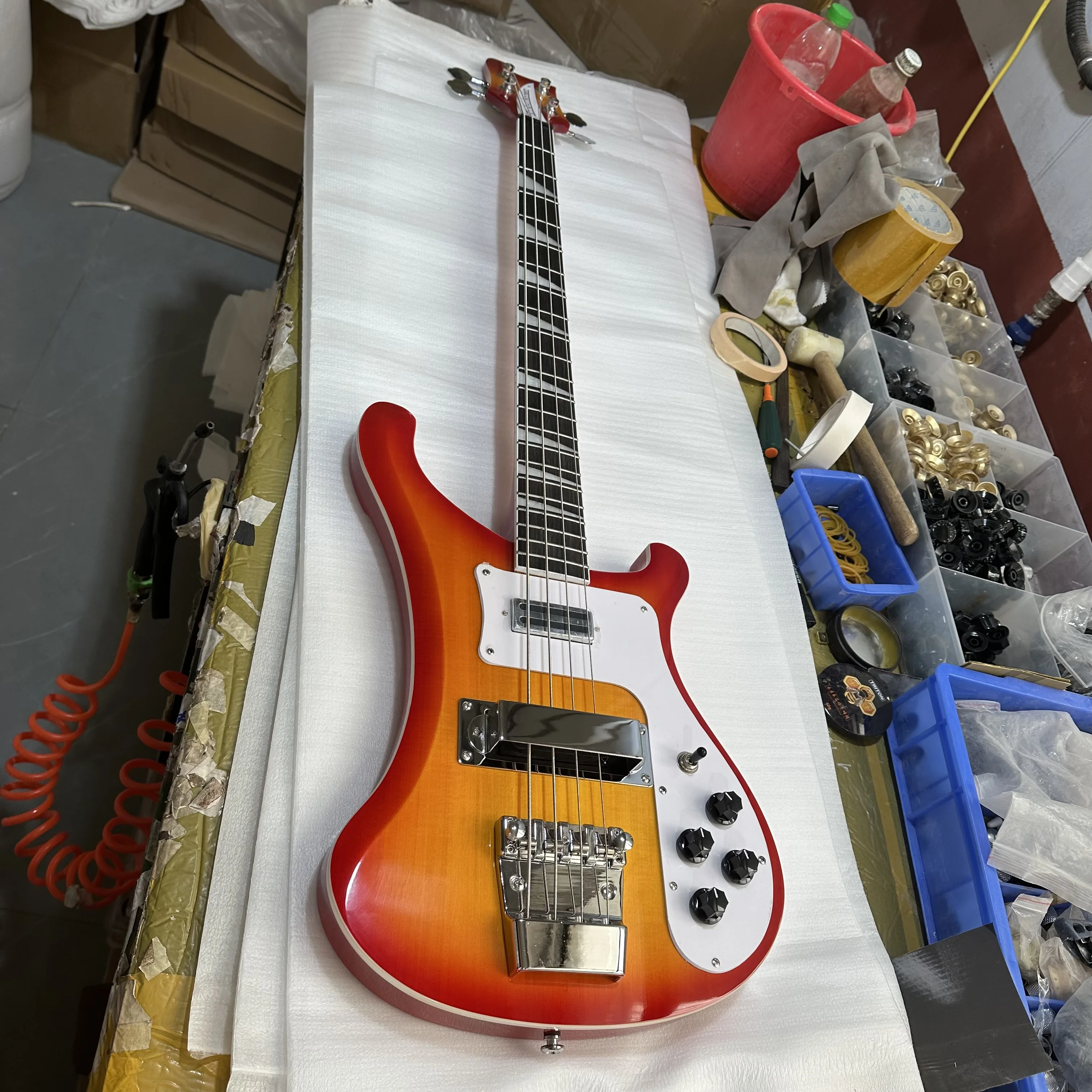 Rickenbacker 4003 Bass Electric Guitar Cherry Sunburst Color Chrome Hardware High Quality Guitarra Custom Guitar