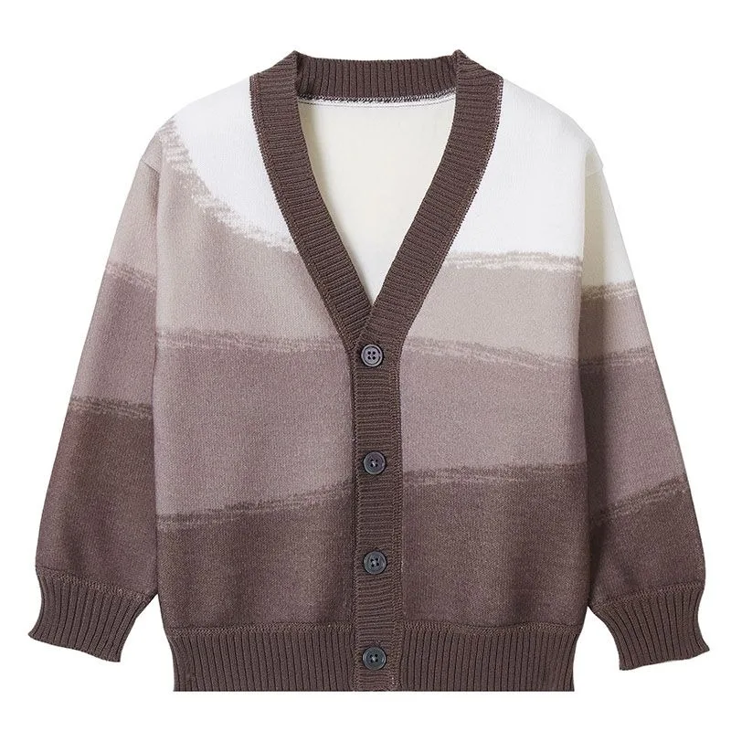 Boys Autumn Winter Fleece-Lined Sweater Warmth Long Sleeve Base Layer for Toddler & Boys 2025 New Style