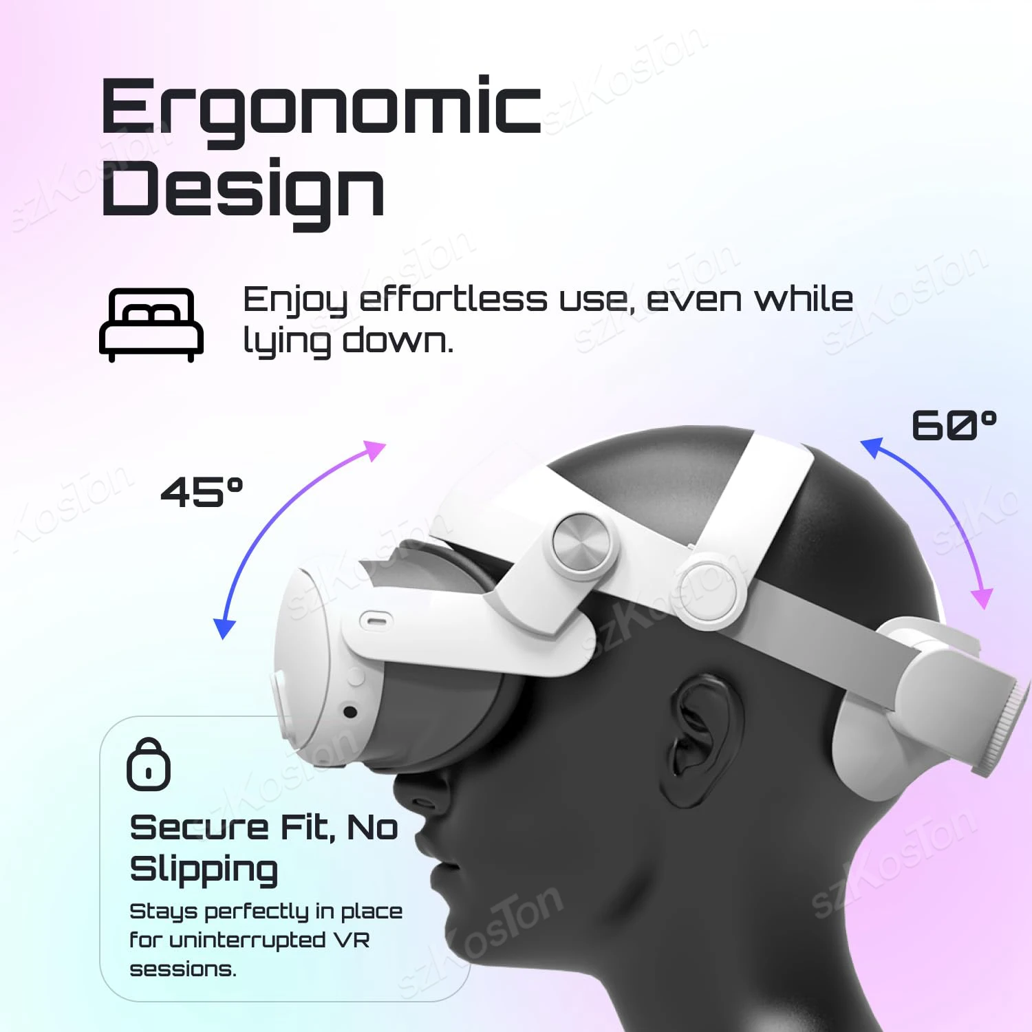 حزام رأس مريح لـ Meta Quest 3S وسماعة رأس VR بديلة قابلة للاستبدال لملحقات Meta Quest3