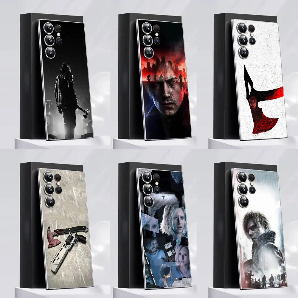 For R-Resident Evil requiem Grace Leon Phone Case Samsung S22,S24,S30,S10,S21,S25,S23,S10,PIus,Ultra,FE,lite Transparent Cover