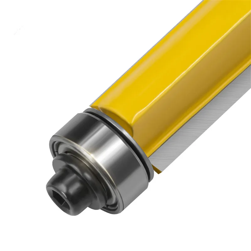 Flush Trim Router Bit with Top and Bottom Bearing 1‑1/2inch H * 1/4inch Shank Woodworking Tool