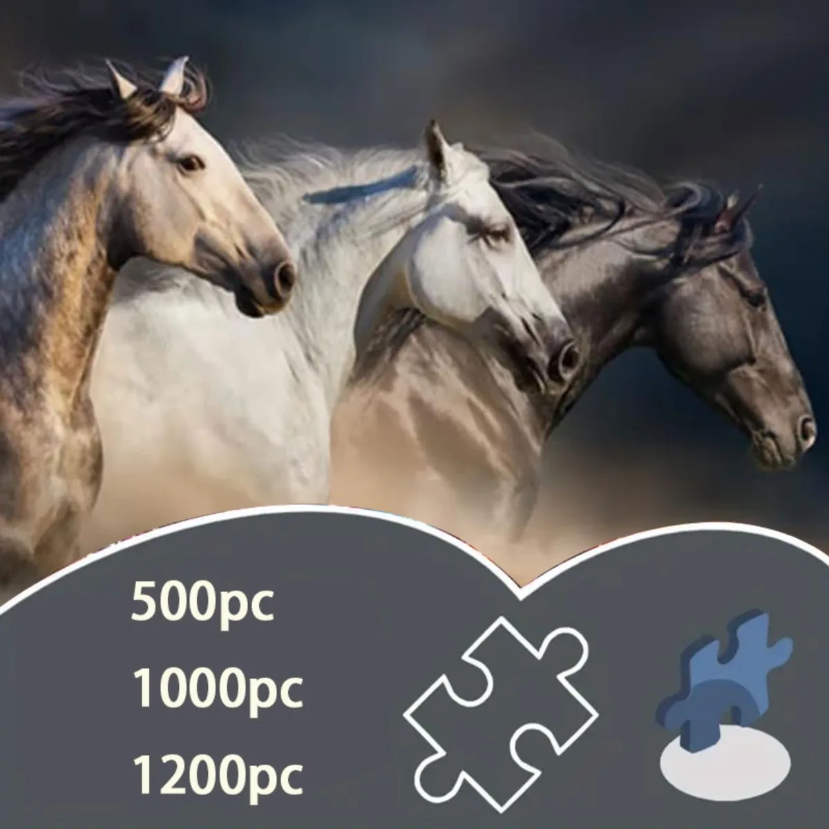 

500/1000/1200pcs jigsaw puzzle thick and durable seamless puzzle for adultsAdult Jigsaw Puzzles 500/1000/1200pcs Galloping Hor