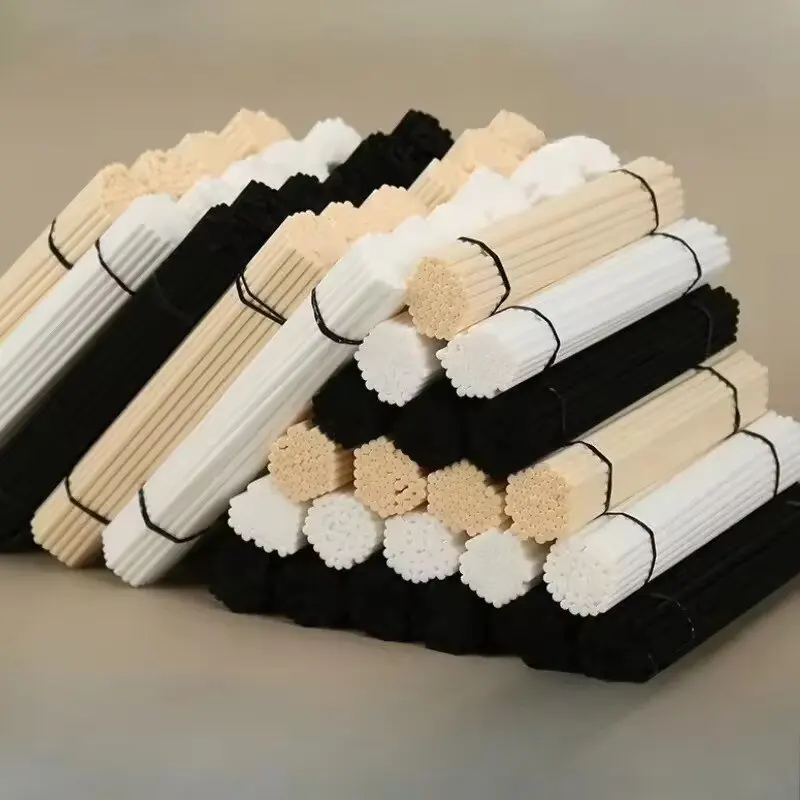 100Pcs Reed Diffuser Sticks Set 3mm 8inch Fiber Fragrance Reed Sticks for Bedroom Office Bathroom Home Aroma