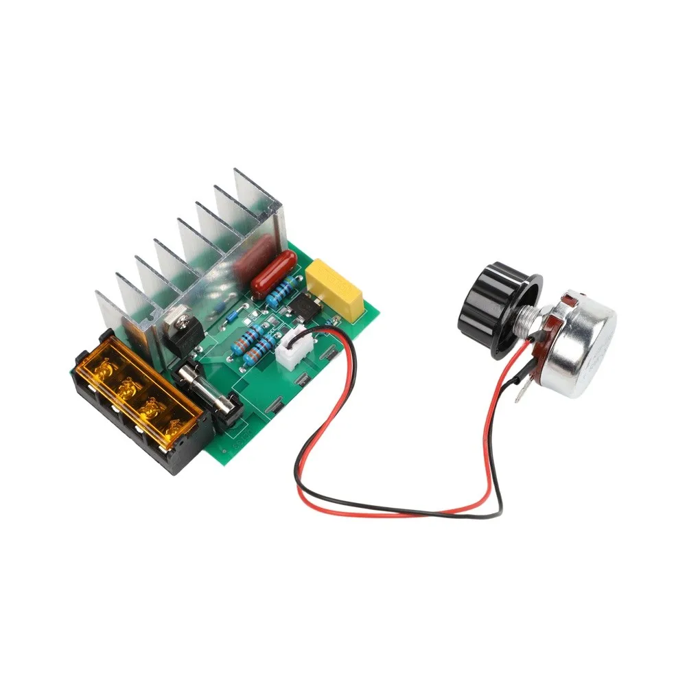 4000W Thyristor-Based Voltage Regulator Module with External Potentiometer for AC Lighting and Heating Control AC 220V Input