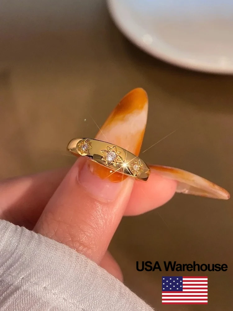 

Стерлингового серебра 925 пробы с шестиконечной звездой, модное изысканное кольцо для женщин, обручальное свадебное роскошное ювелирное изделие высокого качества