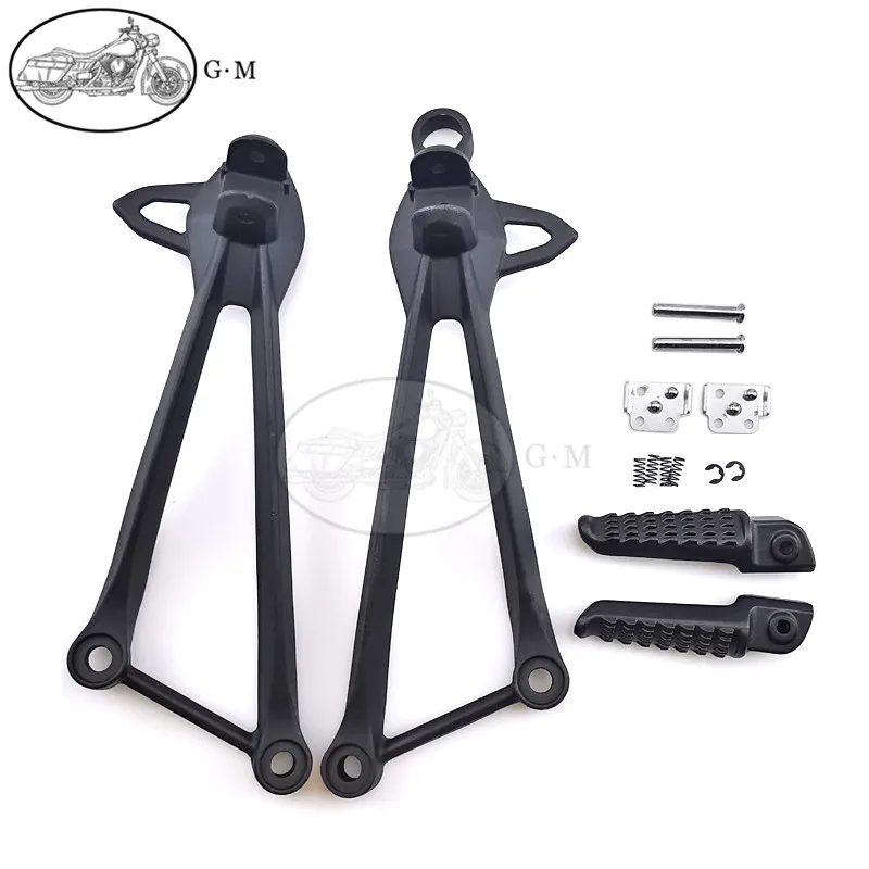 Motorcycle Rear Footrest Foot Pegs Bracket Set For Kawasaki ZX10R ZX-10R 2008-2010 ZX6R ZX-6R 2009-2018