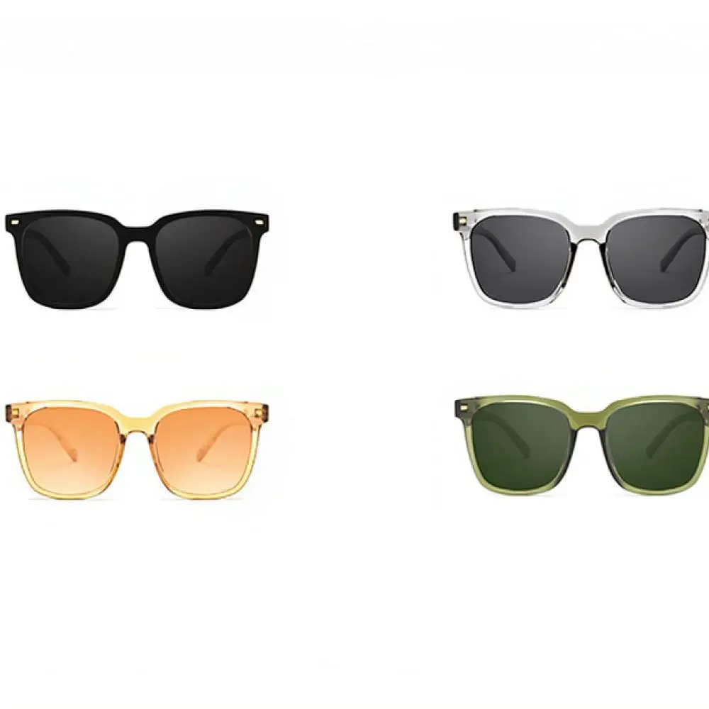 Polarized Men Sunglasses UV400 Protection Square Driving Glasses Lightweight TR90 Frame Friendly Fashion Accessory