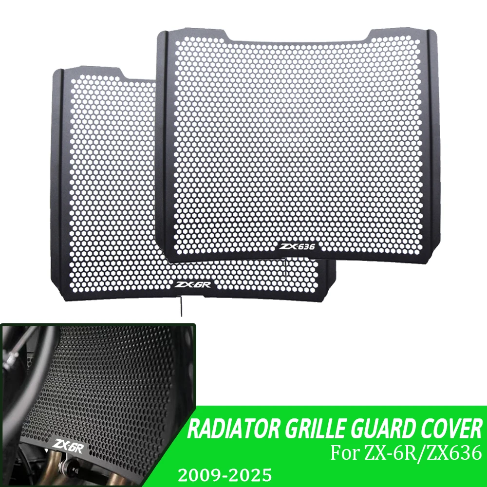 

For KAWASAKI ZX6R ZX-6R ZX 6R zx6r 2009-2023 2022 2021 2020 2019 2018 Motorcycle Accessories Radiator Grille Guard Cover water