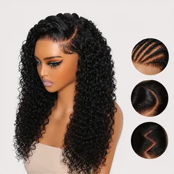 13x4 Burmese Curly Deep Wave Curly Human Hair Wig Glueless Wet and Wavy Lace Front Human Hair Wigs For Woman on Clearance Sale