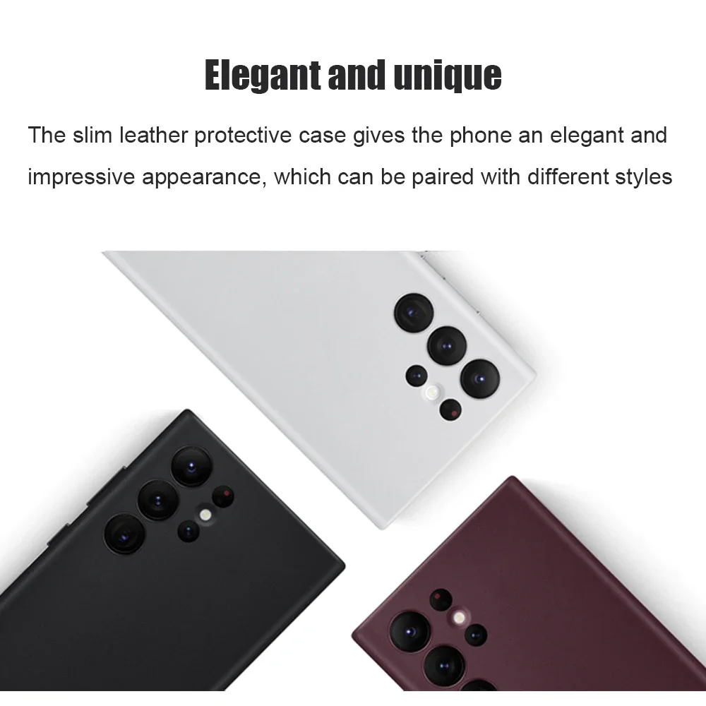 For Samsung Galaxy S22 Ultra Leather Cover Protective Phone Case for Galaxy S22Ultra Original Case EF-VS908LEEGUS