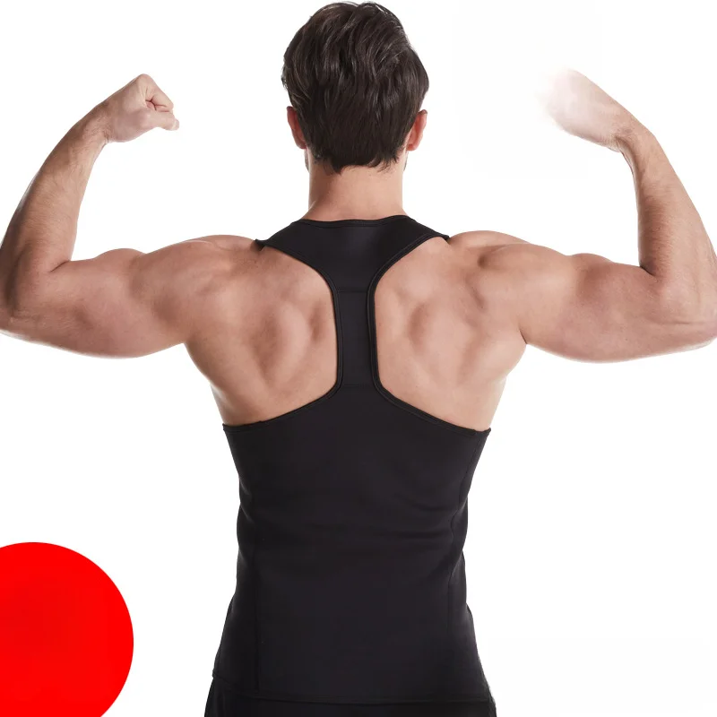 Mens Shapewear I-Shaped Back Belly Corset Vest Sweaty Gym Slimming Body Shaper Compression Shirt Tummy Control Undershirt